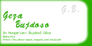 geza bujdoso business card